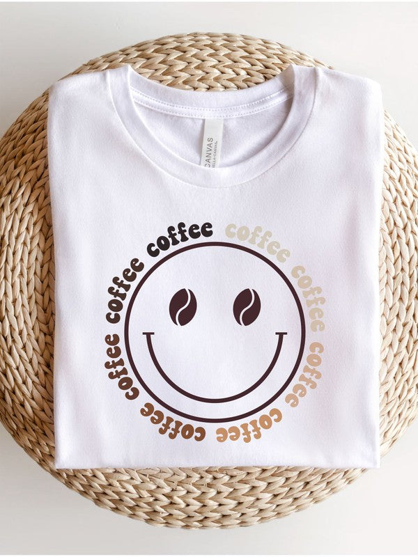 Smiley Coffee, Coffee Coffee Boutique Tee