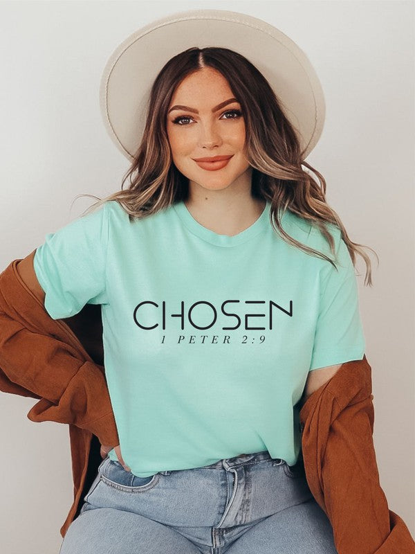 Chosen 1 Peter 2  9  Short Sleeve Crew Neck Tee