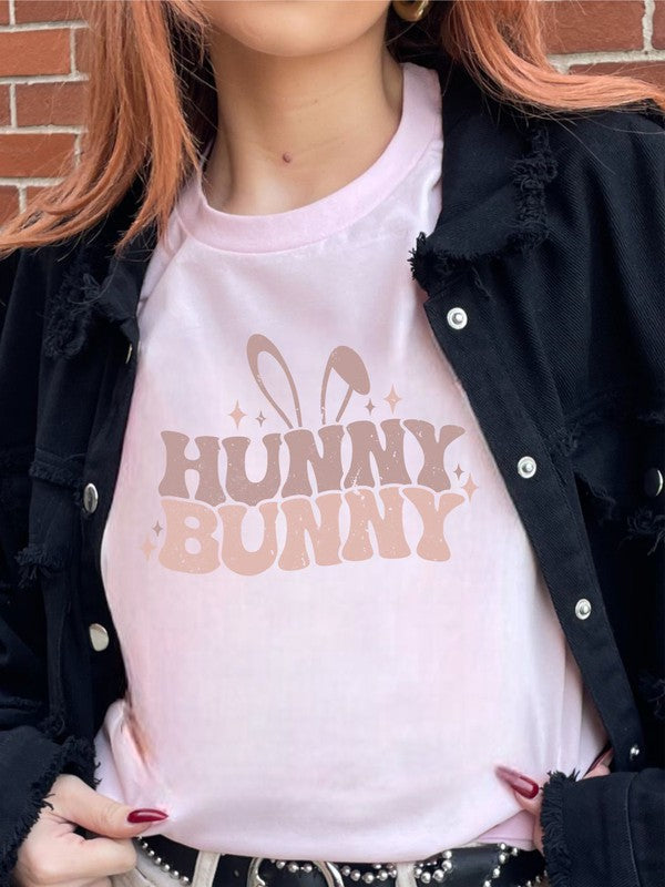 Distressed Hunny Bunny  Graphic Tee