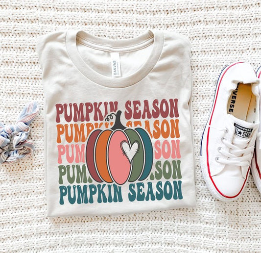 Pumpkin Season Stacked Crewneck Tee