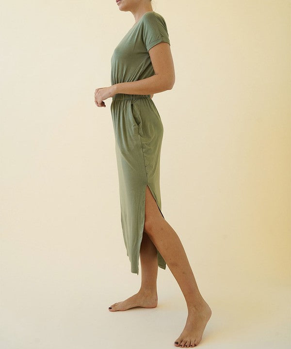 BAMBOO CASUAL ONE PIECE WITH POCKETS