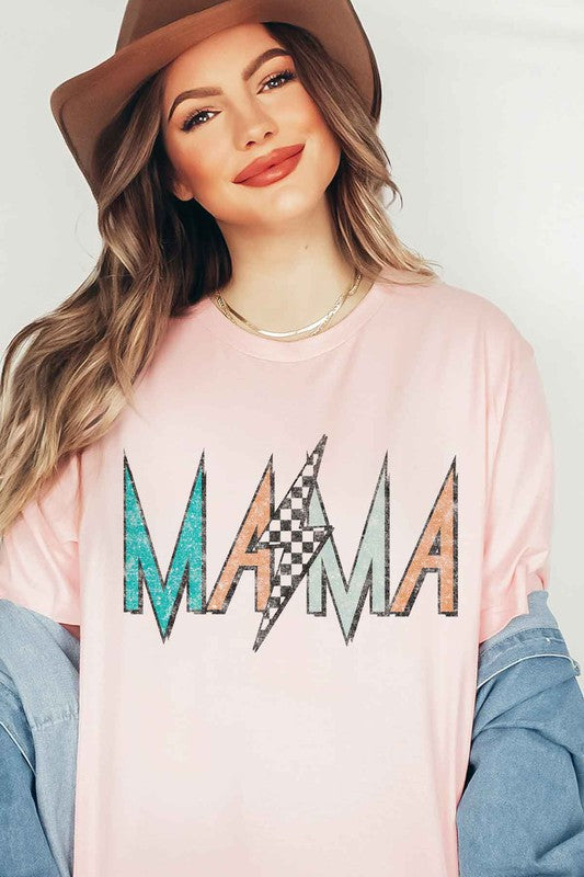 CHECKER LIGHTNING MAMA GRAPHIC TEE / T-SHIRT