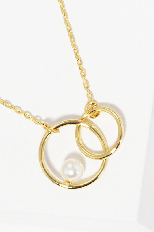 Gold-Dipped Ring Bridesmaid Necklace